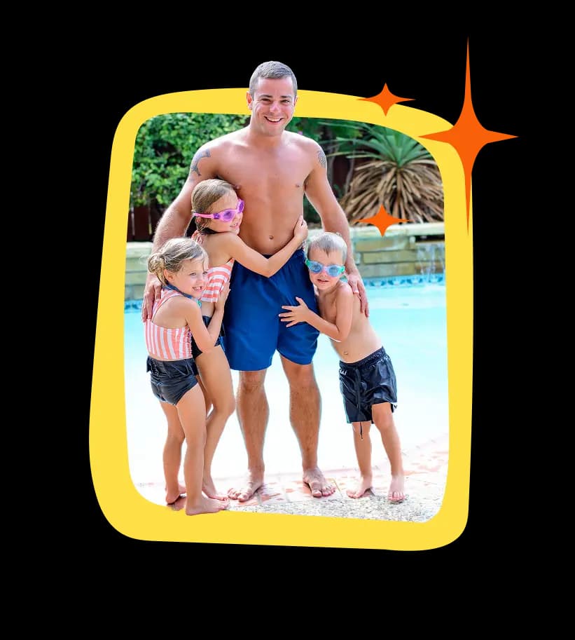 Sunsational Swim Instructor with students